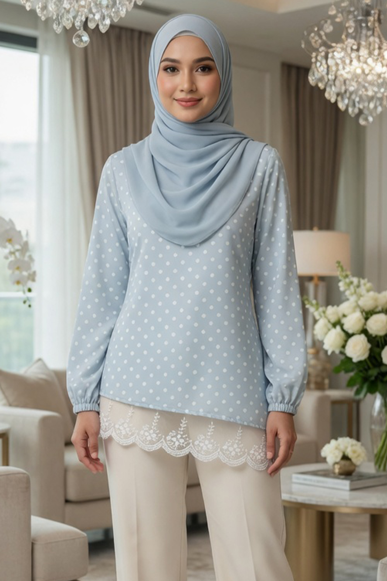 POLKA LACE TOP