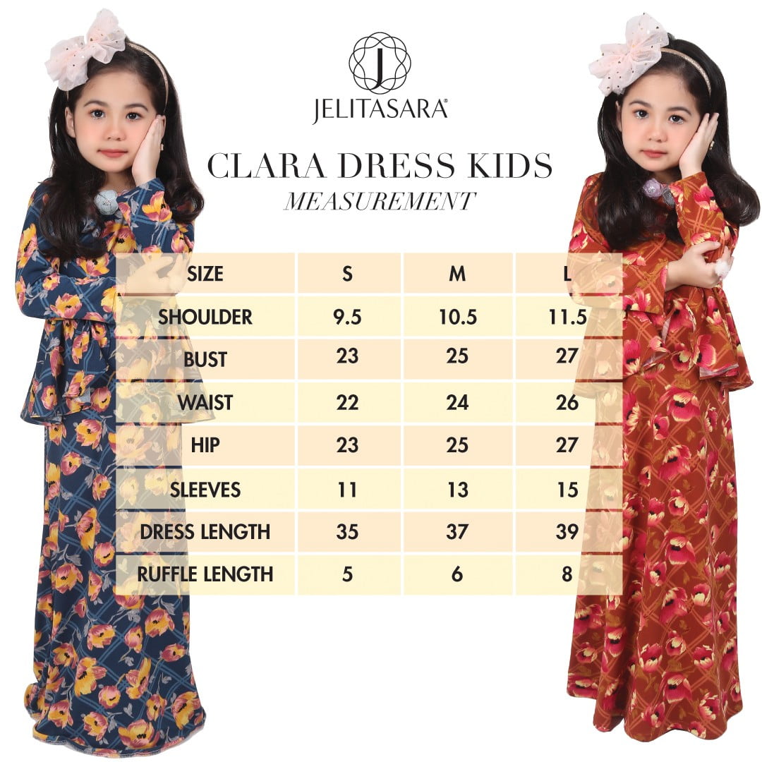 Baju Dress Kids Clara