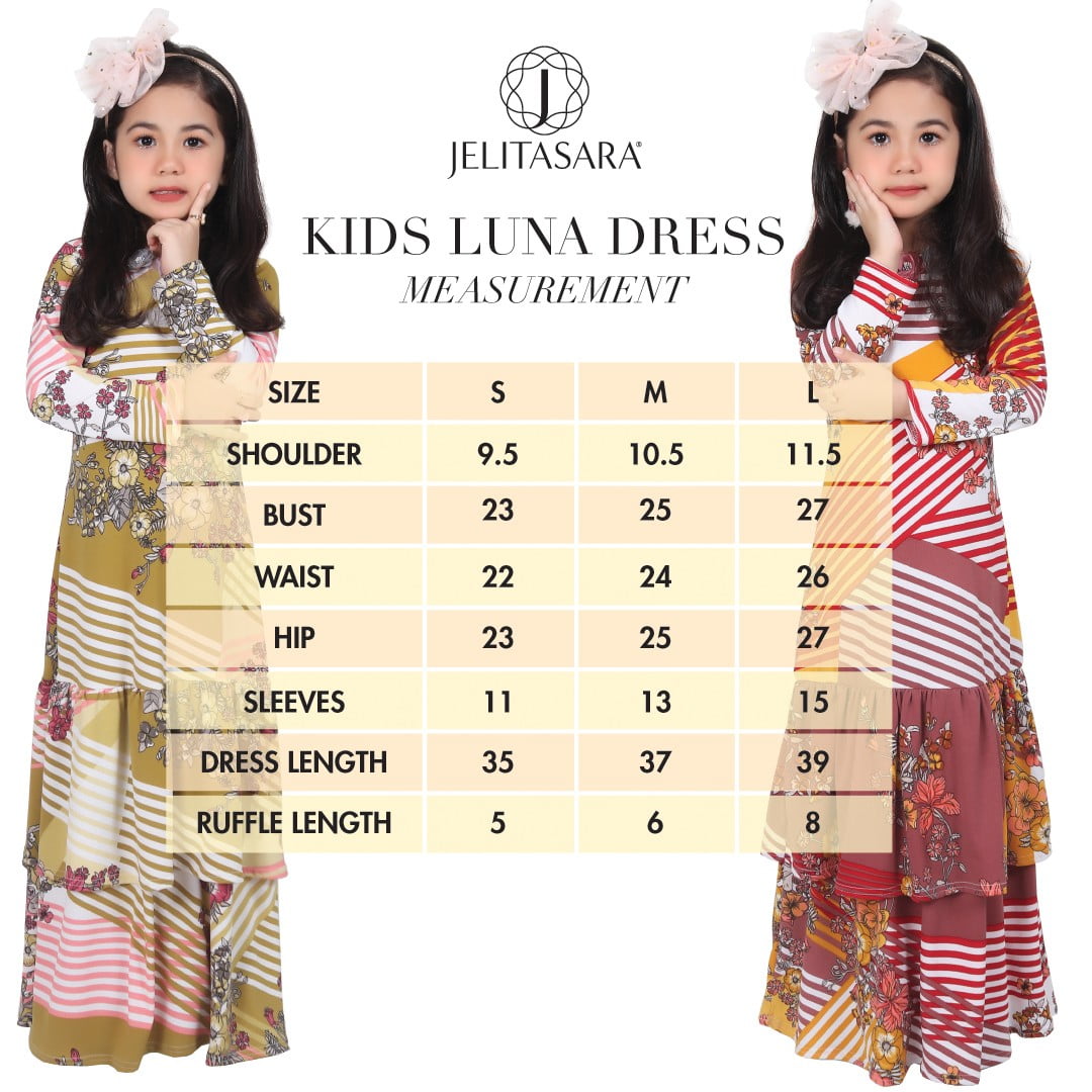 Baju Dress Kids Luna